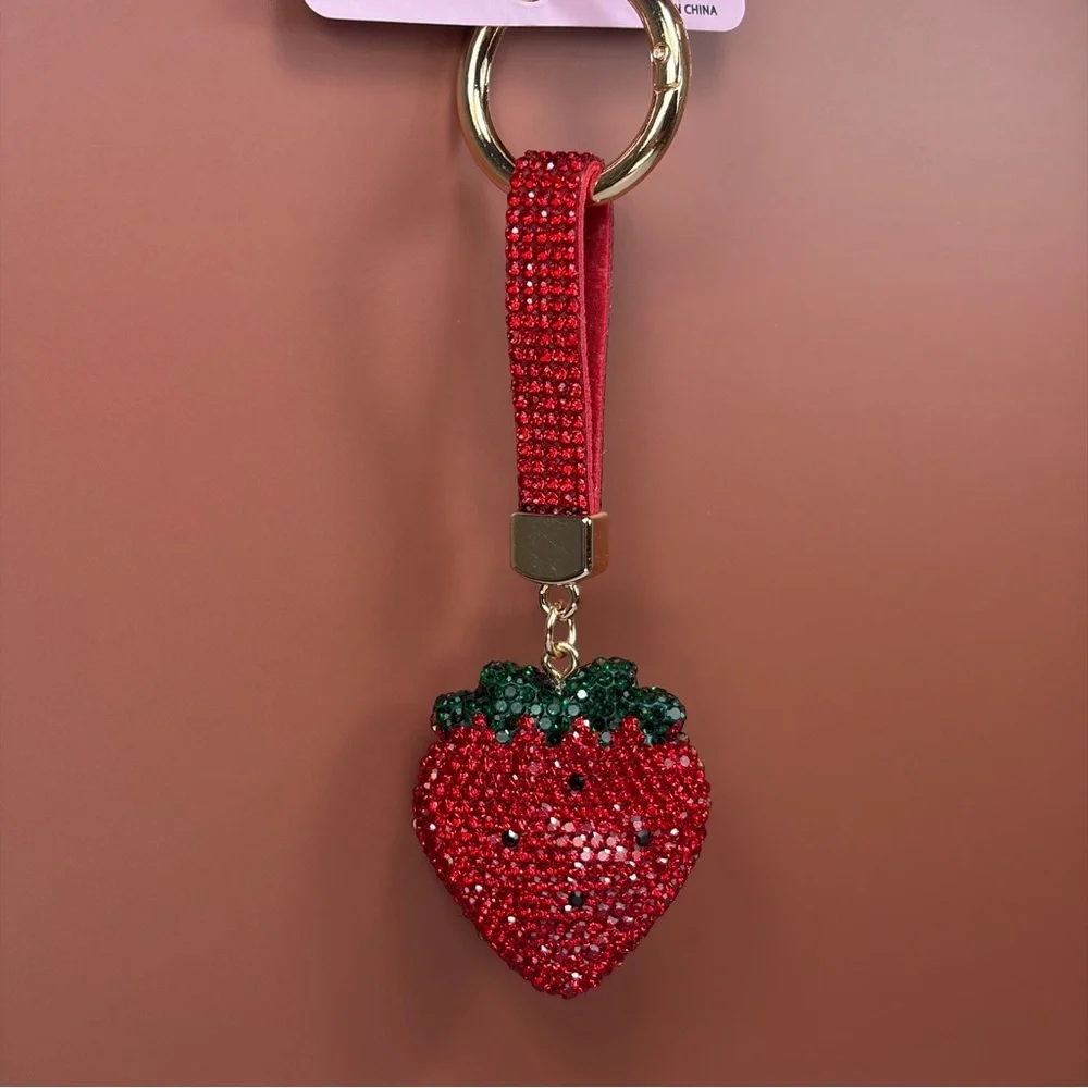 Bling Strawberry Keychain/Bag Charm